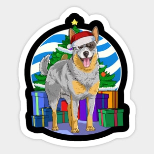 Australian Cattle Dog Christmas Tree Decoration Sticker